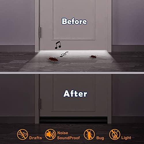 MAXTID Door Draft Stopper 36 Inch Black Adjustable Draft Blocker