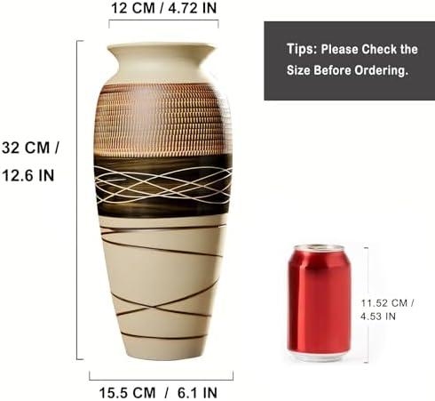 Ceramic Rustic Farmhouse Vase 126 Inches Tall