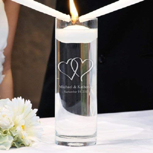 Personalized Glass Unity Floating Candle Vase 1