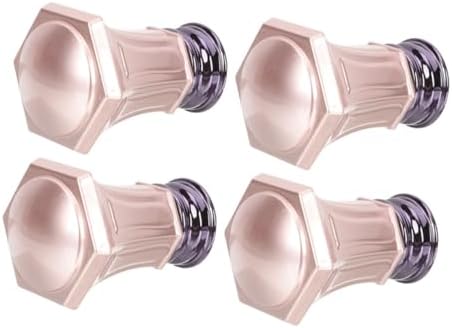 Stylish Plastic Rose Gold Curtain Rod Finials 4pcs