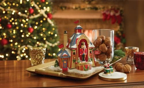 Department 56 North Pole Village Nutcracker Factory Animated Light Building