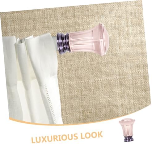 Stylish Plastic Rose Gold Curtain Rod Finials 4pcs