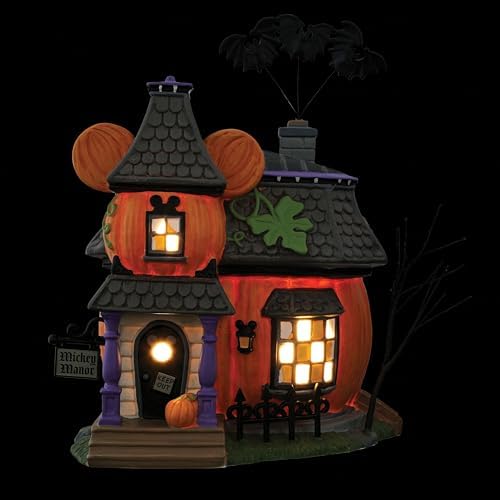 Department 56 Disney Halloween Village Mickeys Pumpkintown Haunted Manor Lighted Building