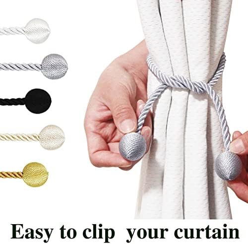 Nieffeiy Modern Grey Curtain Tiebacks Outdoor Elegant