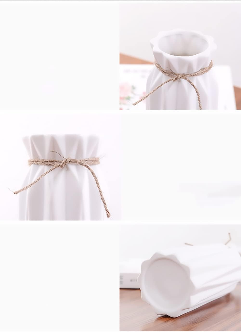 White Ceramic Vase - Modern Home Decor 827 H