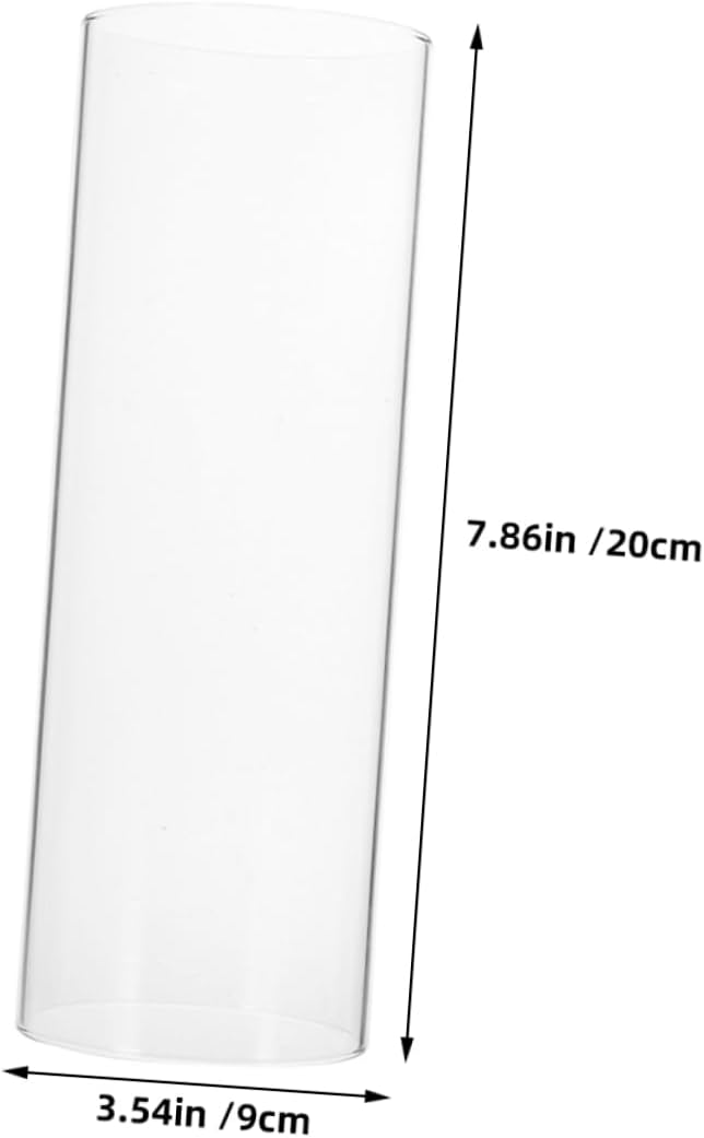 ABOOFAN Glass Candle Holder Windproof Chimney Shade for Tealight Candles