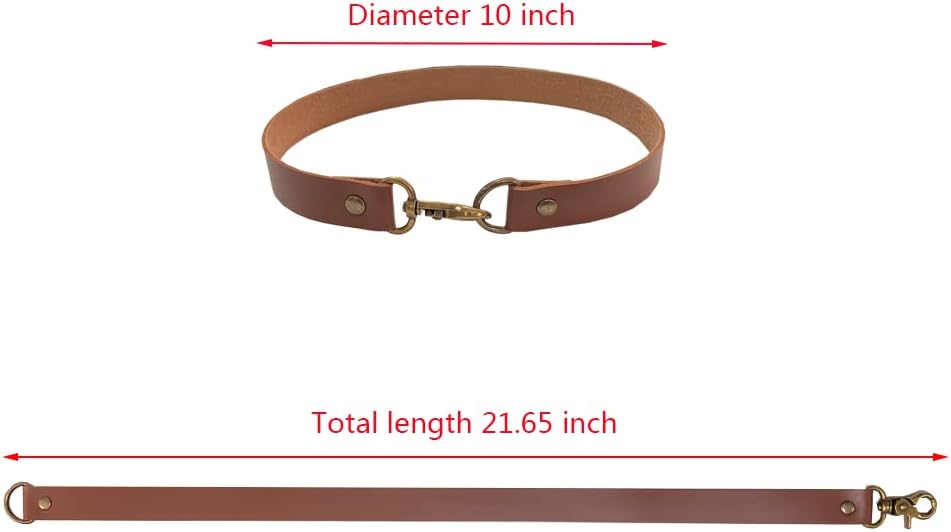 Leather Curtain Holdbacks 4Pcs Brown Classic No-Drilling Ties