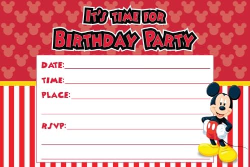 Set of 20 Classic Birthday Invite Cards Envelopes