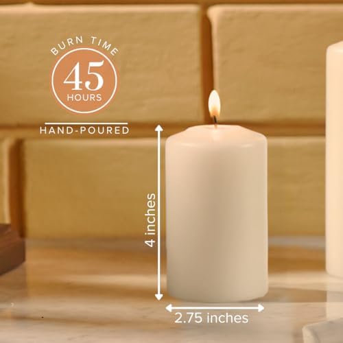 Simply Soson Ivory Pillar Candles Set of 6