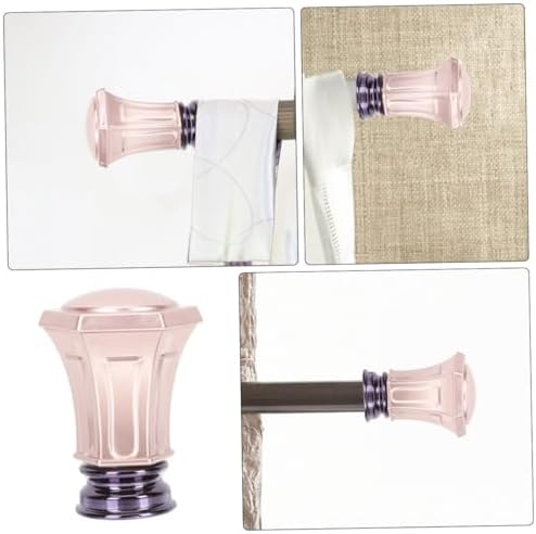 Stylish Plastic Rose Gold Curtain Rod Finials 4pcs