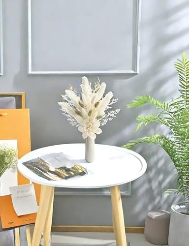 Dried Flower Bouquet with Ceramic Vase Set