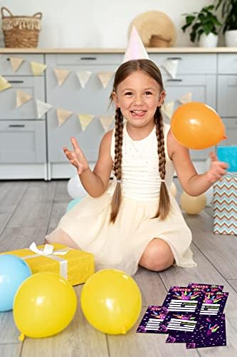 DETIHO 4x6 Bowling Birthday Invitation Cards - 20 Sets