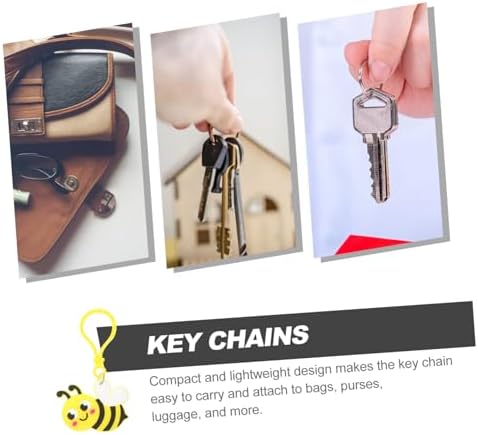 24pcs Cute Bee Keychains for Backpack and Party Favors