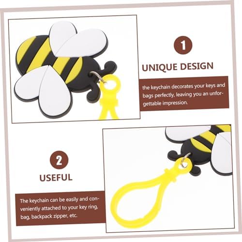 12pcs Cute Bee Keychain Set for Bags and Backpacks