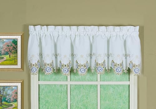 Todays Curtain Verona Reverse Embroidery Valance 14 In
