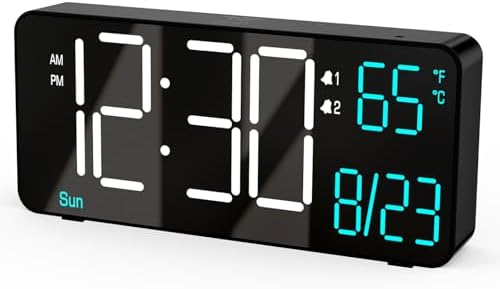 Kosumosu 67 Inch Digital Alarm Clock with Auto Dimming