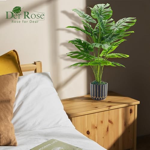 Der Rose Tall Artificial Monstera Plants 28 Indoor Decor