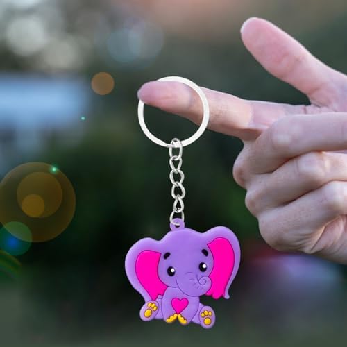 24 Pcs Jungle Safari Animal Keychain Party Favors