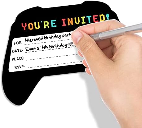 Simimi Art 30 Video Game Birthday Invitations with Envelopes