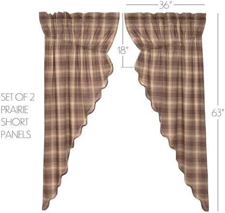 VHC Brands Prairie Curtain Panels 63x36x18