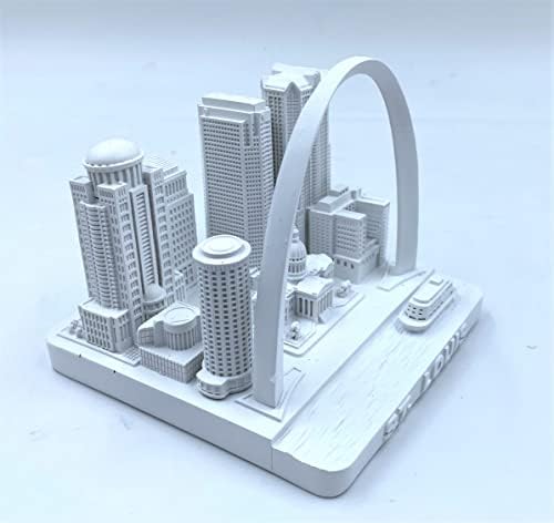 St Louis 3D City Model Statue Decoration 4 Inch White