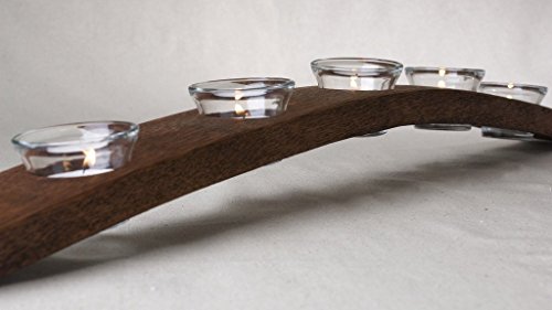 Alpine Wine Design Wine Stave Menorah with 9 Candles