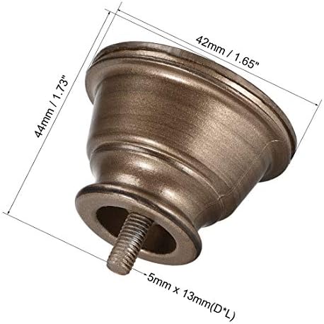 Uxcell Curtain Rod Finials 4pcs Brown M5 Thread