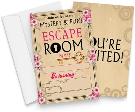 Mystery Birthday Invitations With Envelopes 20 Pack