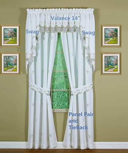 Todays Curtain Verona Reverse Embroidery Valance 14 In