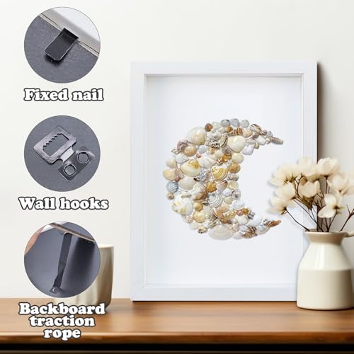 FuninCrea 8x10 Inch Shadow Box Frame White