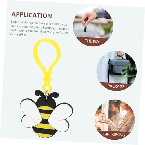 12pcs Cute Bee Keychain Set for Bags and Backpacks