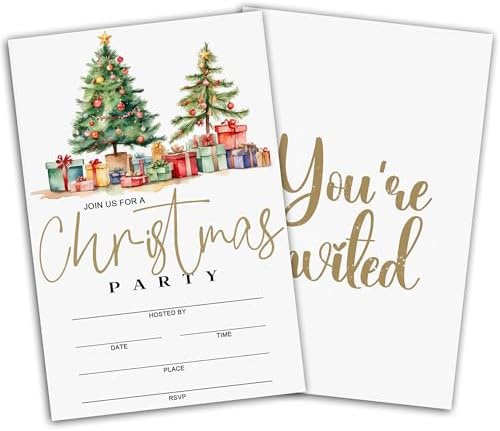 5 X 7 Christmas Party Invitations With Envelopes