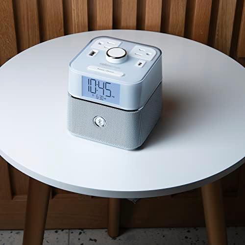 Brandstand CubieBlue White Charging Alarm Clock