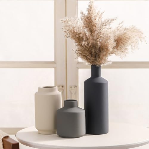 MittDitt Ceramic Vase Set of 3 Modern Decor
