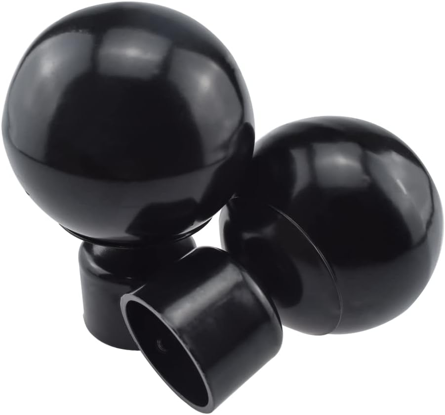 Aifeier ET Black Curtain Rod End Caps 2 PCS