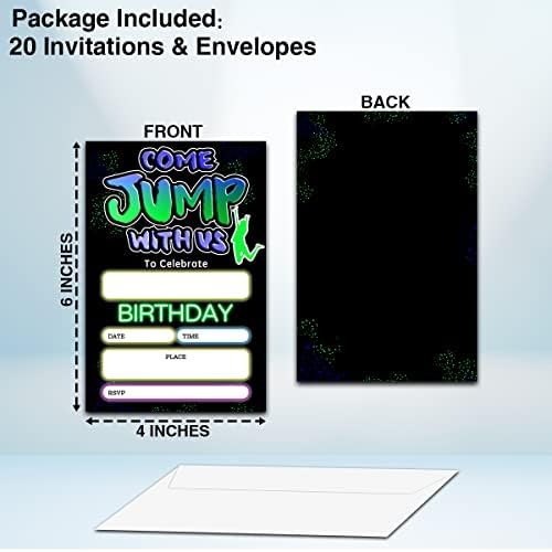 Come Jump With Us Birthday Invite 4x6 Double Sided