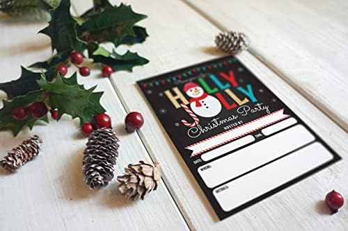 Holly Jolly Snowman Christmas Party Invite Set