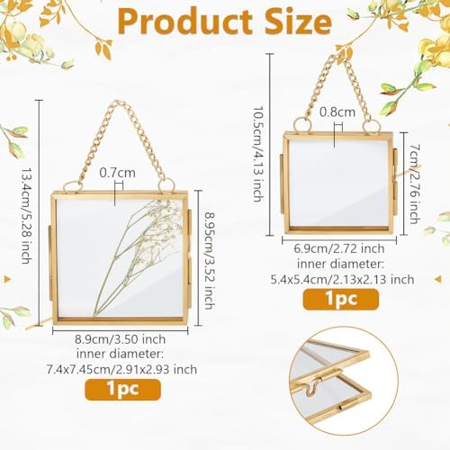 OLYCRAFT 2pcs Wall Hanging Photo Frames with Chain
