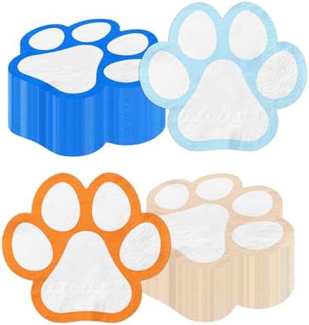Blue Dog 40-Pcs Paw Napkins - Birthday Party Set