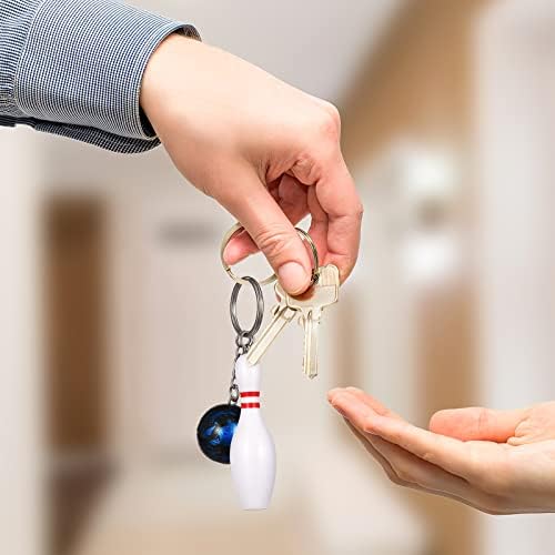 Homoyoyo 10PCS Mini Bowling Ball Keychain Set