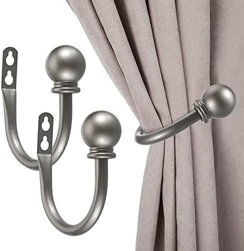 Sumnacon Set of 2 Decorative Curtain Holdbacks Grey