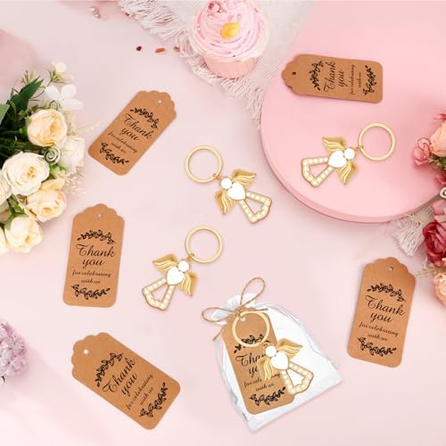VZCBZC 24Set Angel Keychain Favor Pack