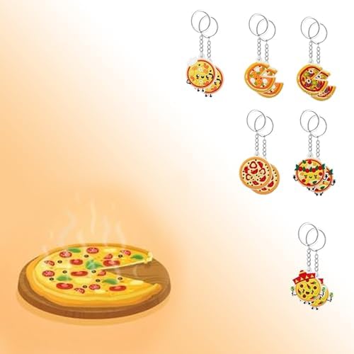 24Pcs Pizza Keychains Party Favors