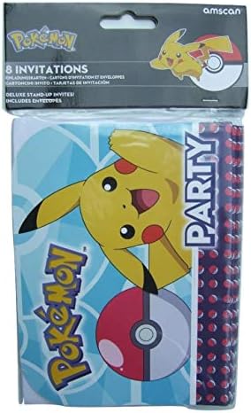 Amscan Pokmon Party Invitations 8 Pack