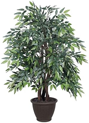 Vickerman 4 Artificial Green Smilax Bush with Decorative Container