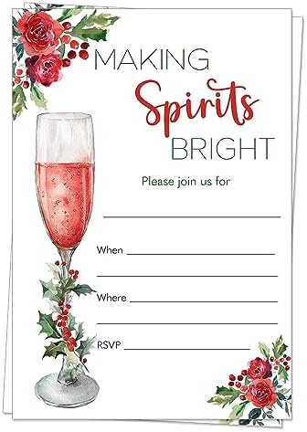 Fill In The Blank Christmas Party Invites DIY 20 Count