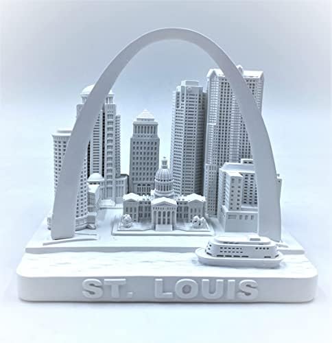 St Louis 3D City Model Statue Decoration 4 Inch White