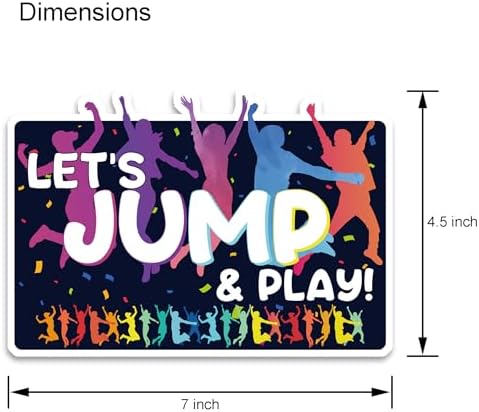 Trampoline Jump Birthday Party Invitation Cards 30 Pack with Envelopes