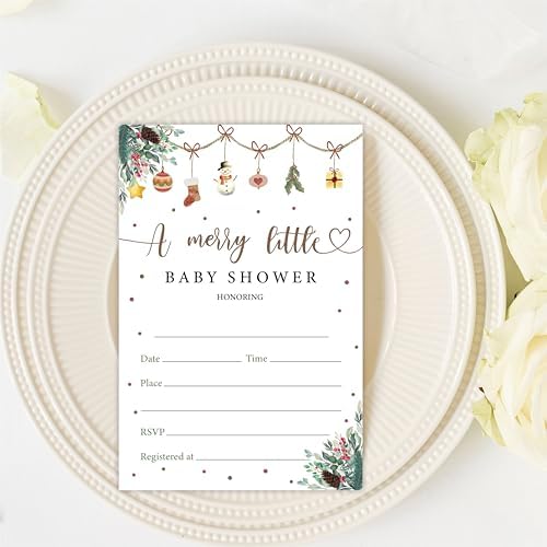 NYCTUG Merry Little Baby Shower Invites 25 Christmas Winter