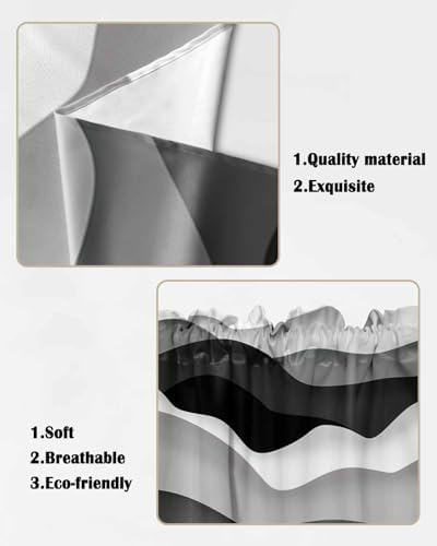 Savannan Swag Curtains Ocean Waves Gradient Rod Pocket 2 Panel